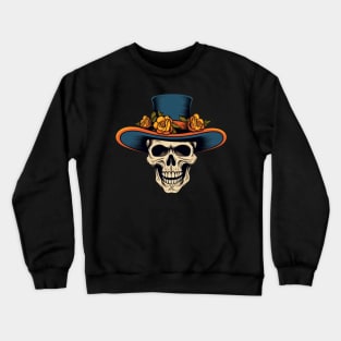 Skull with Hat Crewneck Sweatshirt